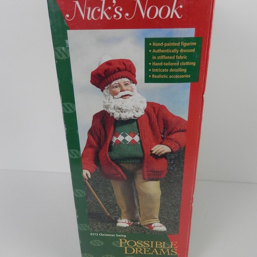 Vintage Santa Claus Golf with Poseable Arms